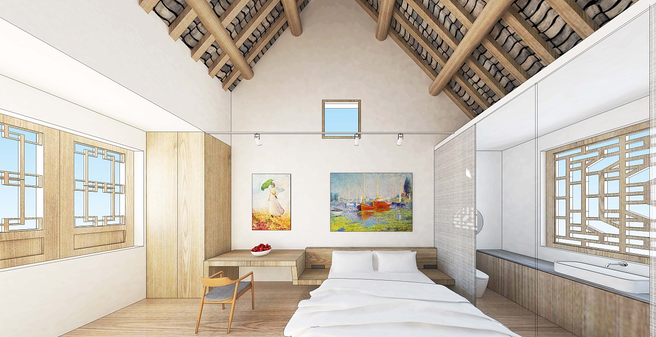 河南?？h古建筑民宿室內(nèi)設(shè)計(jì)